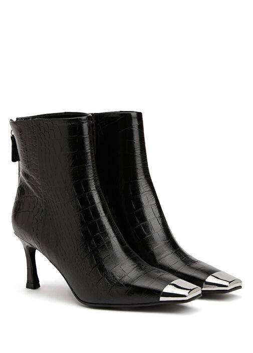 Siyah Kadın Deri Bot - Görsel 10