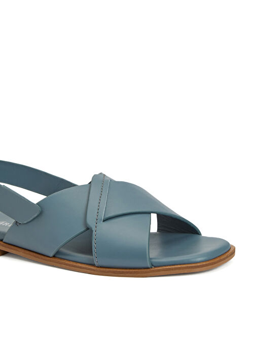 Mavi Kadın Deri Sandalet - Görsel 7