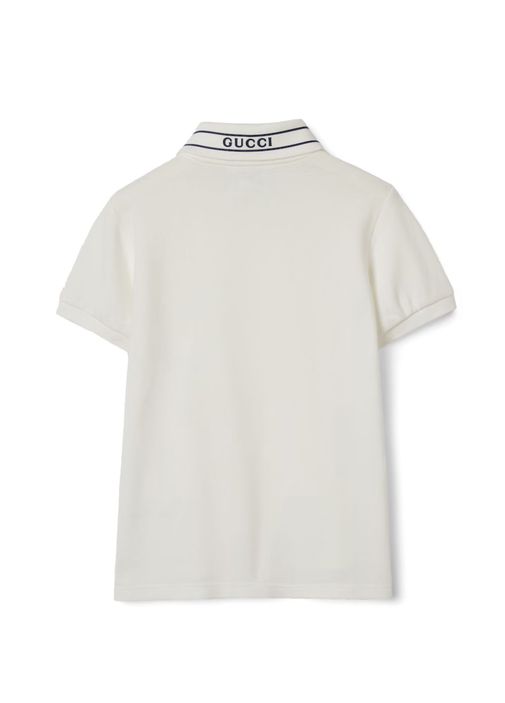 Gucci - Beyaz Logo Detaylı Erkek Çocuk T-shirt - Beyaz