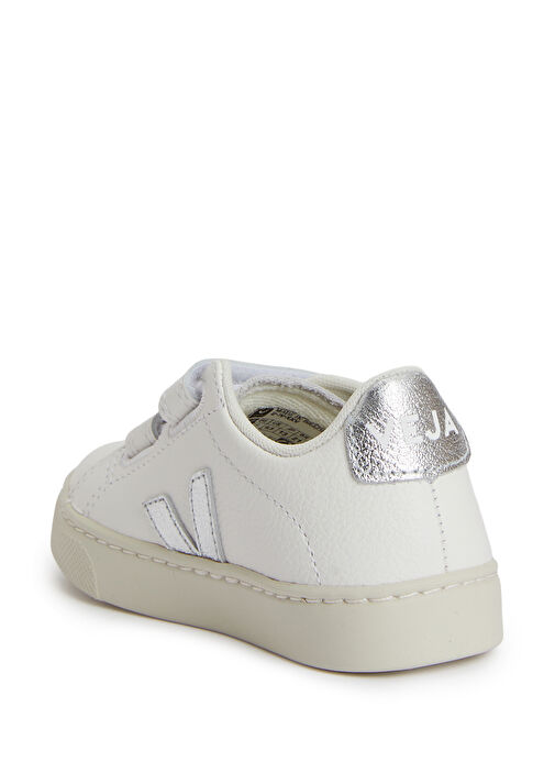Small Esplar Chromefree Beyaz Çocuk Deri Sneaker - Görsel 4