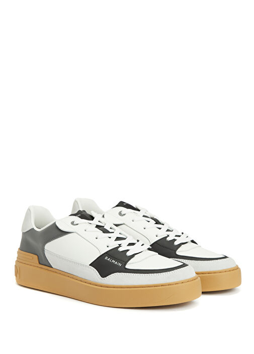 B-Court Gri Erkek Deri Sneaker - Görsel 3