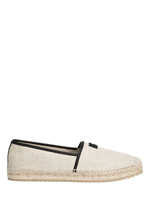 Siyah Beyaz Logo Nakışlı Erkek Espadril - Görsel 2