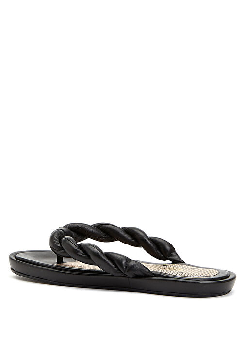 Turnered Siyah Kadın Deri Terlik - Görsel 4