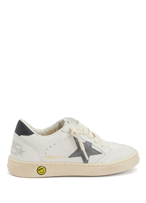 Ball Star Beyaz Unisex Çocuk Deri Sneaker - Görsel 2