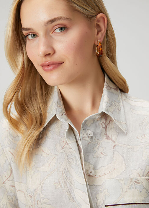 Kahverengi Gold Kadın Küpe