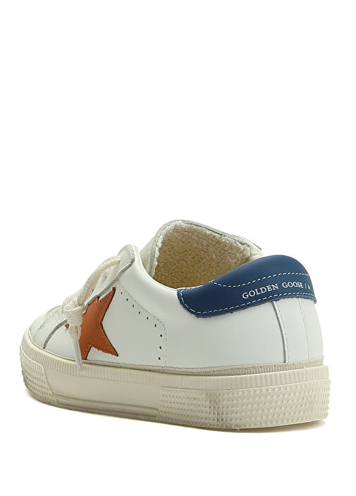 May Beyaz Çocuk Deri Sneakers - Görsel 4