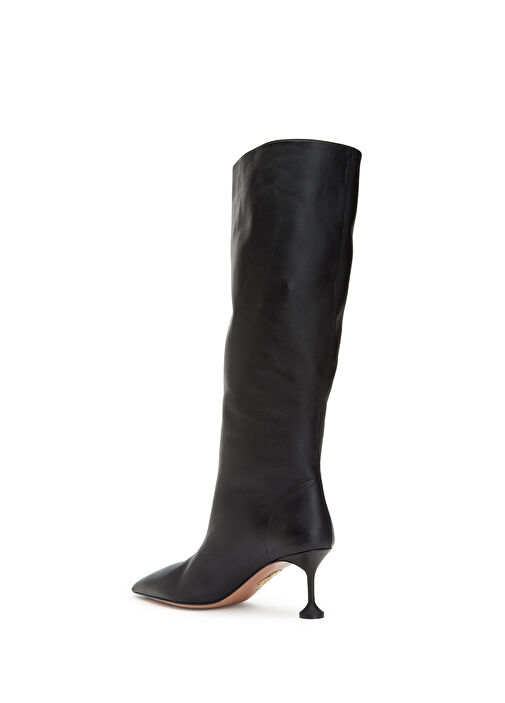 Siyah Kadın Deri Çizme - Görsel 4