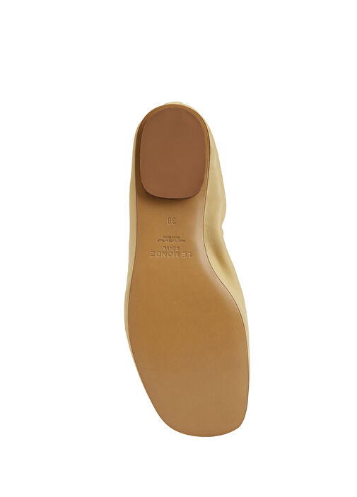 Mica Açık Sarı Deri Babet - Görsel 6