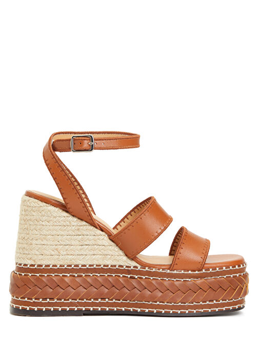 Faure Taba Platform Detaylı Kadın Deri Espadril - Görsel 2