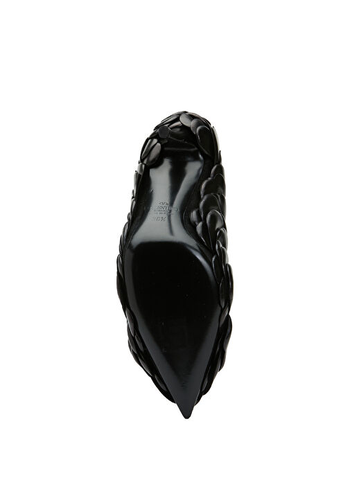 03 Rose Edition Siyah Deri Stiletto - Görsel 6