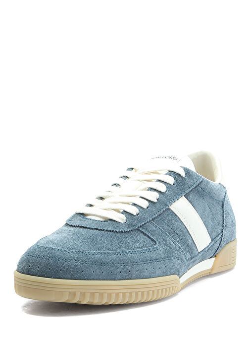 Koyu Mavi Erkek Deri Sneaker - Görsel 3