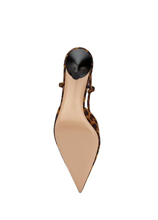 Leopar Deri Topuklu Ayakkabı - Görsel 5