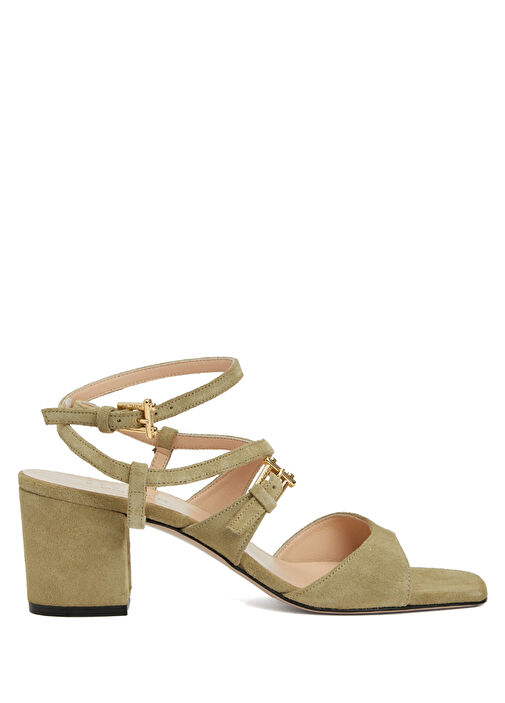 Yeşil Kadın Süet Sandalet - Görsel 2
