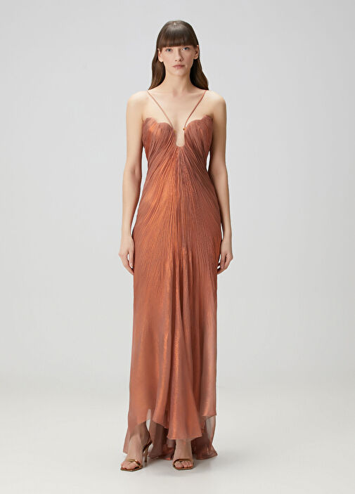 Maria Lucia Hohan - Raisa Bronze Maxi Silk Evening Dress Maria Lucia Hohan - Raisa Bronze Maxi Silk Evening Dress