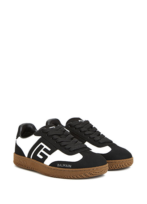 Swan Siyah Beyaz Kadın Deri Sneaker - Görsel 3