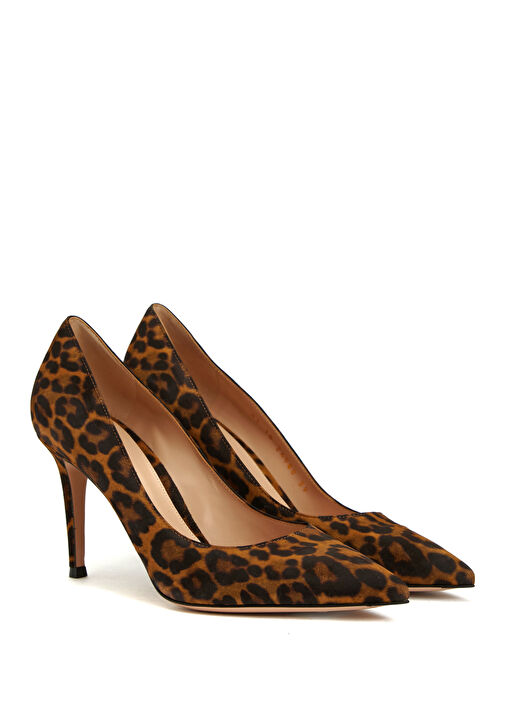 Leopar Süet Stiletto - Görsel 3