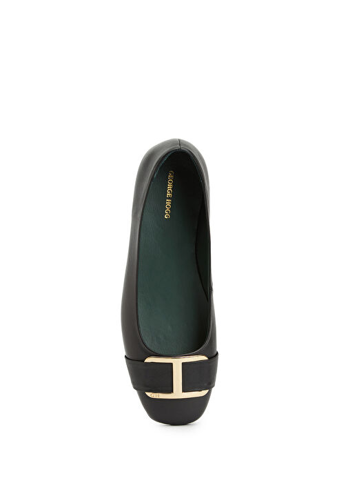 Siyah Tokalı Deri Babet - Görsel 5