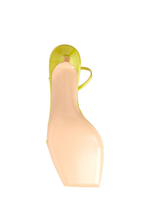 Ribbon Kitten Yeşil Kadın Deri Sandalet - Görsel 6