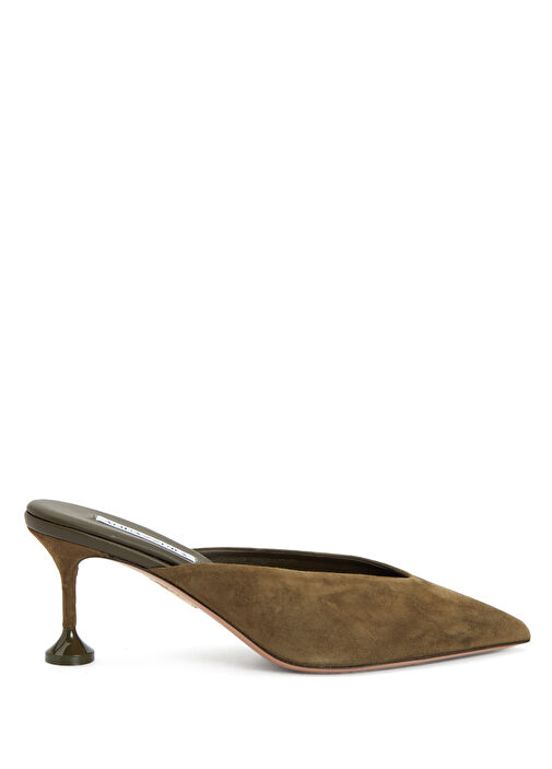 Bisous Haki Kadın Deri Terlik - Görsel 2