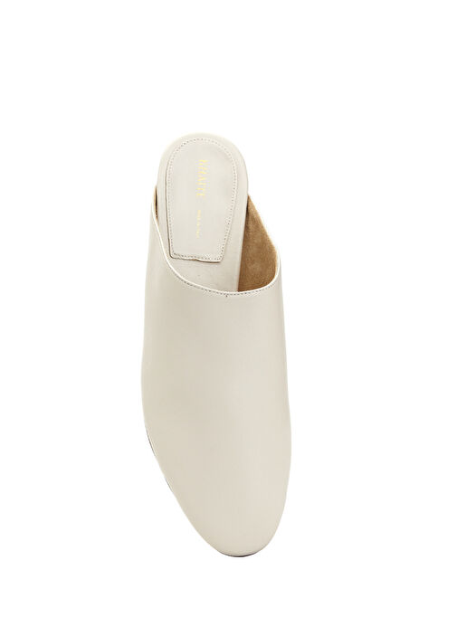 Otto Kırık Beyaz Kadın Deri Terlik - Görsel 5