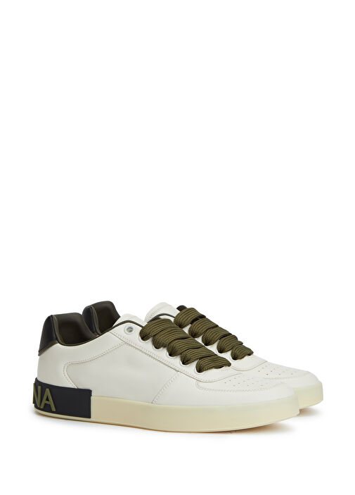 Dolce&gabbana Dolce&gabbana Portofino Haki Beyaz Erkek Deri Sneaker Beymen'de! Haki Beyaz - 3. görsel