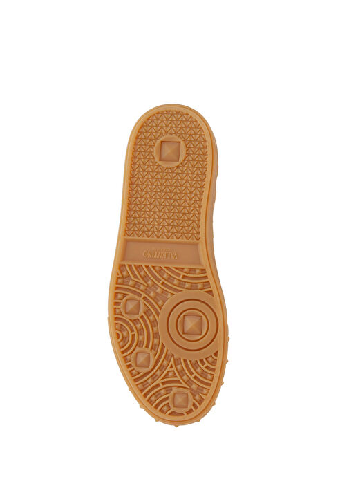 Valentino Garavani Ekru Valentino Garavani Deri Kadın Sneaker