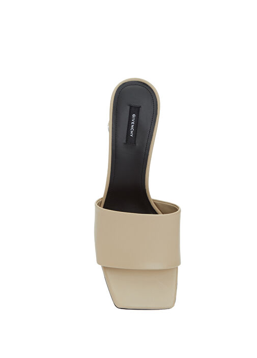 Bej Kadın Deri Sandalet - Görsel 5