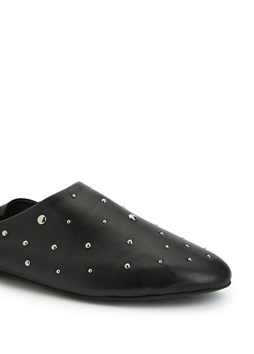 Siyah Kadın Deri Babet - Görsel 7