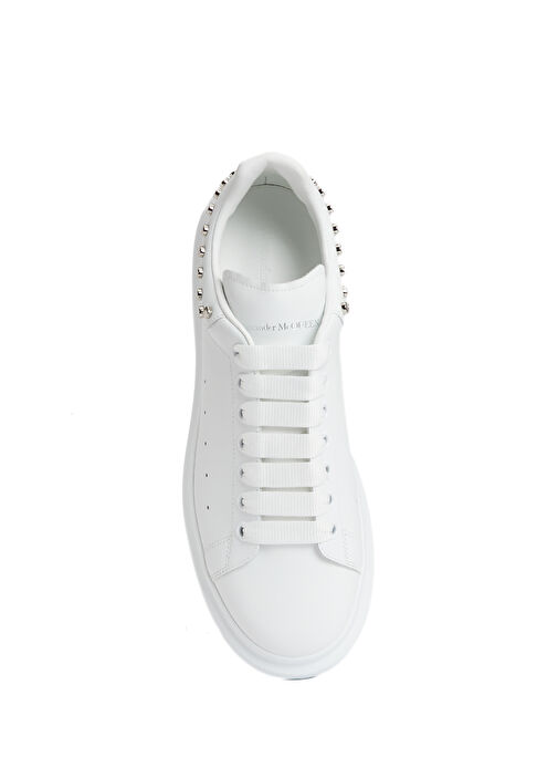 Oversized Beyaz Erkek Deri Sneaker - Görsel 5