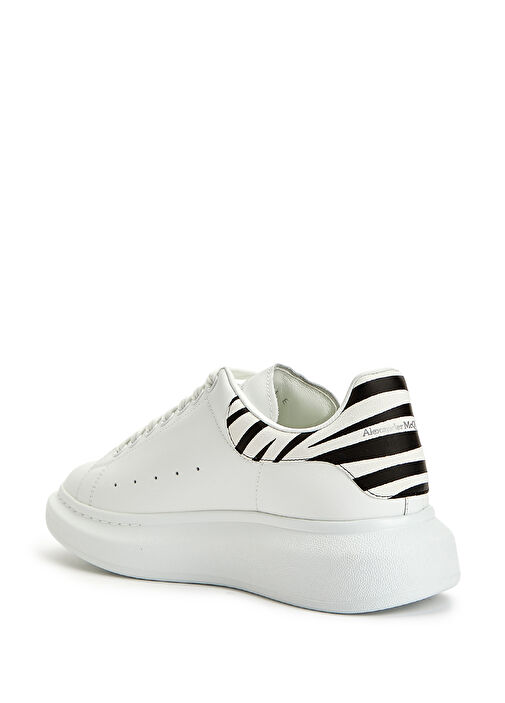 Oversized Siyah Beyaz Erkek Deri Sneaker - Görsel 4