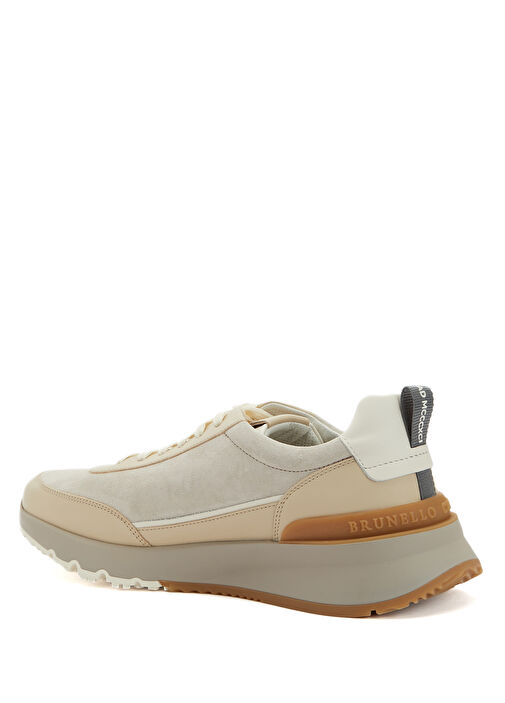Ekru Erkek Deri Sneaker - Görsel 4