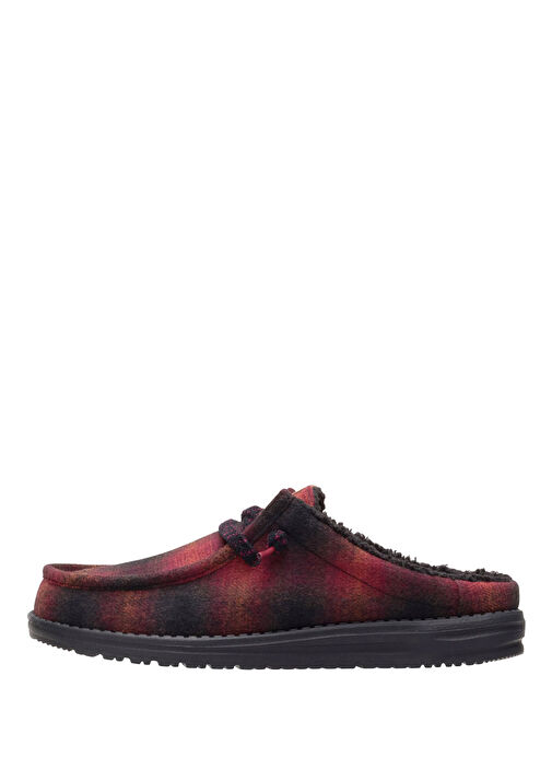 Wally Kırmızı Siyah Ekose Desenli Erkek Terlik - Görsel 2