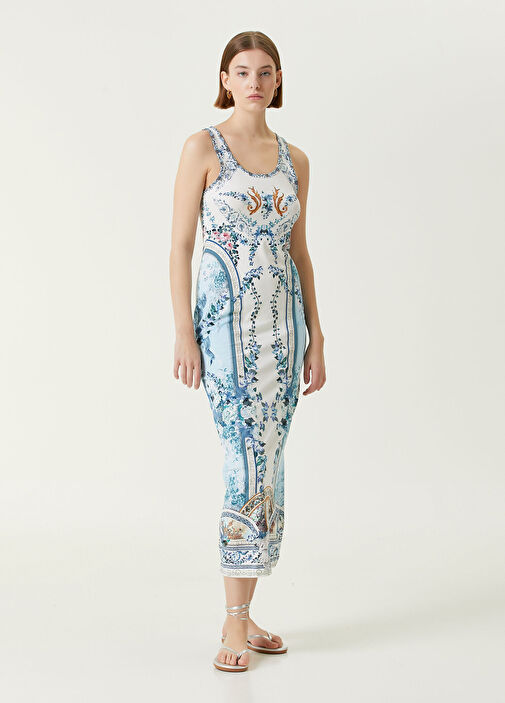 midi camilla beach dress Song Of The Solstice High Neck Beach Maxi Dress With Tie Back
