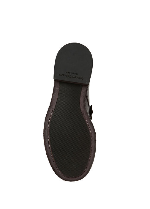 Koyu Kahverengi Kadın Deri Loafer - Görsel 6