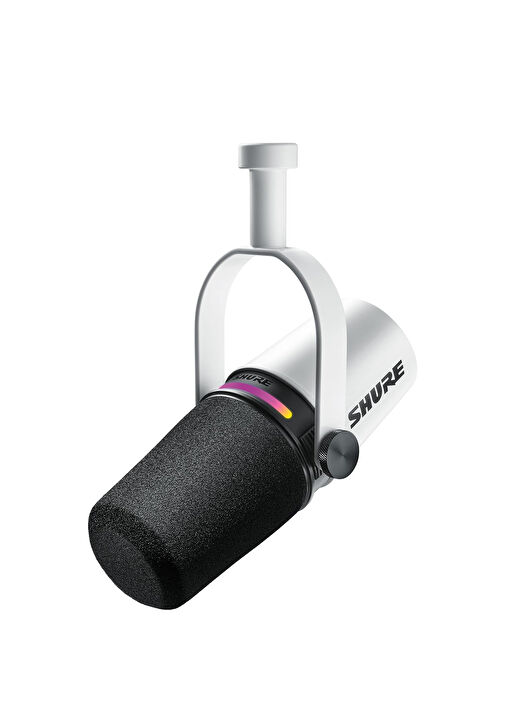 SHURE MV7+ 白、マイクスタンド付き Shure - MV7+ Beyaz Podcast Mikrofonu - WHITE