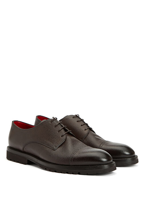 Koyu Kahverengi Erkek Deri Ayakkabı - Görsel 3