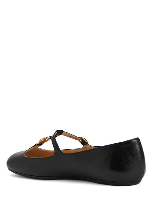 Leonore Siyah Kadın Deri Babet - Görsel 4