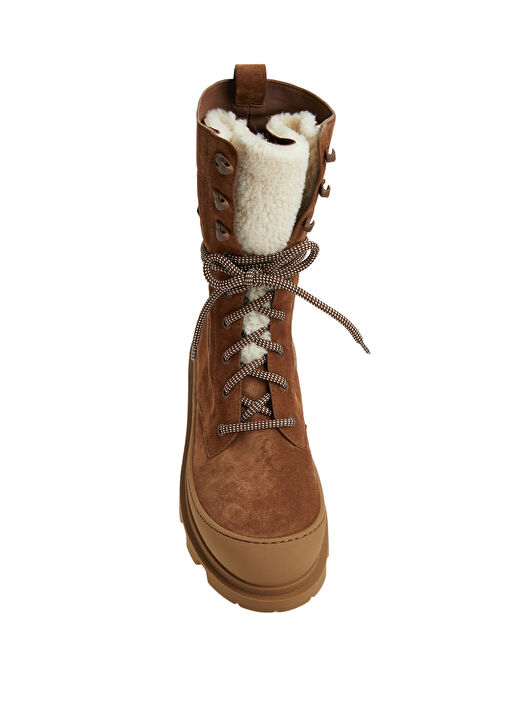 Kahverengi Kadın Deri Bot - Görsel 5