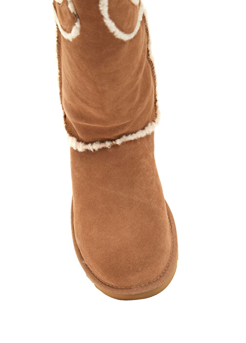 X Telfar Logo Taba Kadın Deri Bot - Görsel 5