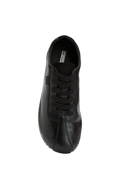 Siyah Kadın Deri Sneaker - Görsel 5