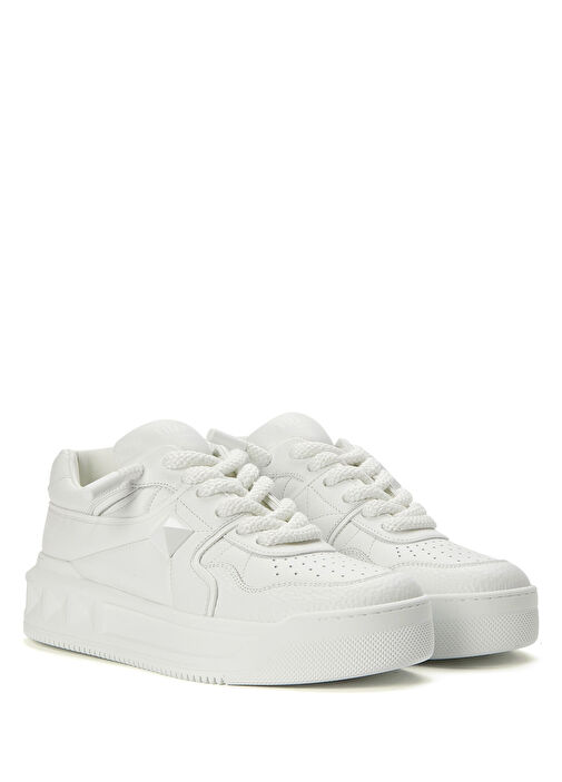 Valentino Garavani Beyaz Erkek One Stud XL Beyaz Erkek Deri