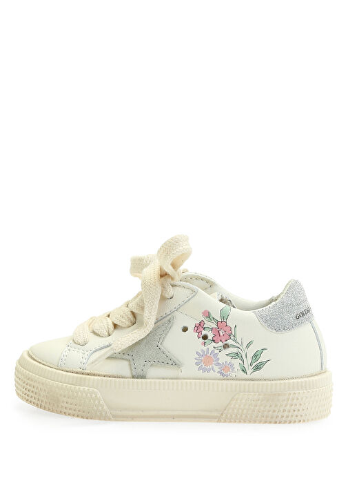 Beyaz Bebek Deri Sneaker - Görsel 7