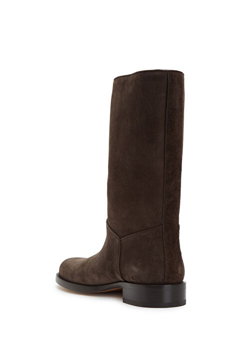 Nobilis Riding Koyu Kahverengi Kadın Süet Bot - Görsel 4