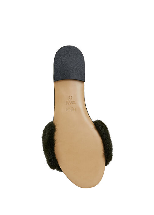 Baguette Yeşil Kadın Deri Terlik - Görsel 6