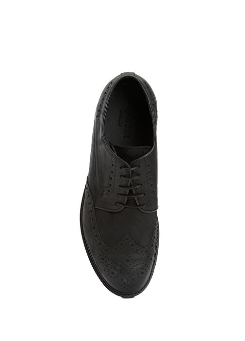 Siyah Zımbalı Erkek Deri Ayakkabı - Görsel 5