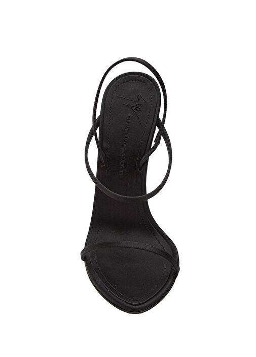 Intrigo Siyah Kadın Saten Sandalet - Görsel 4