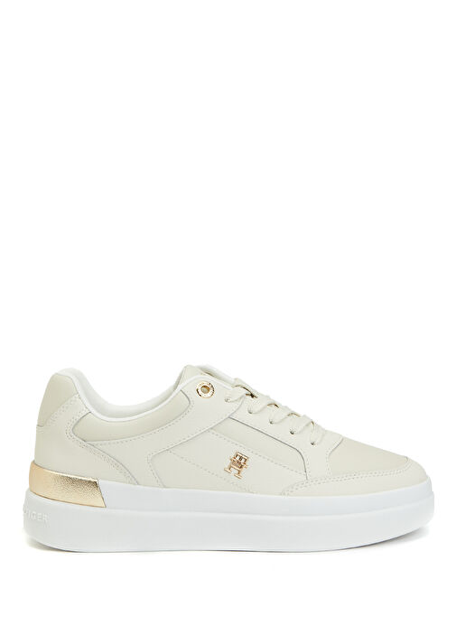 Tommy Hilfiger Feminine Court Beige Women's Leather Sneakers