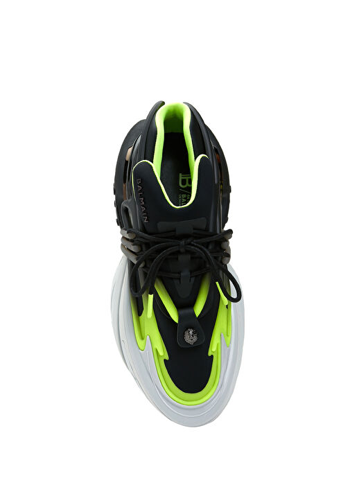 Siyah Sarı Geometrik Tabanlı Erkek Sneaker - Görsel 5