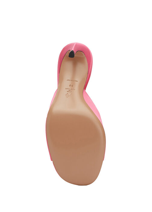 Betta Fuşya Saten Topuklu Terlik - Görsel 6