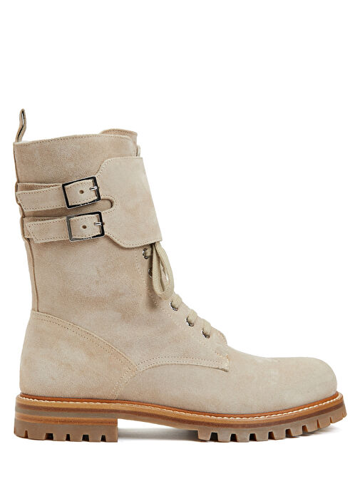 Krem Kadın Süet Bot - Görsel 2
